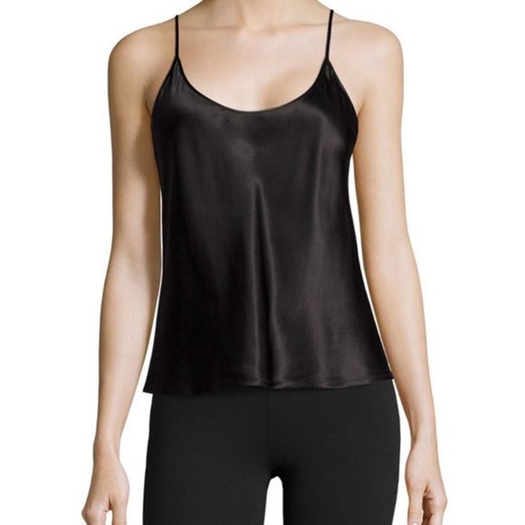 Vintage La Perla Polka Dot Blouse & Silk Cami Set Size L Black - Picture 8 of 13